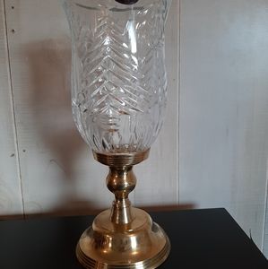 Crystal and brass hurricane